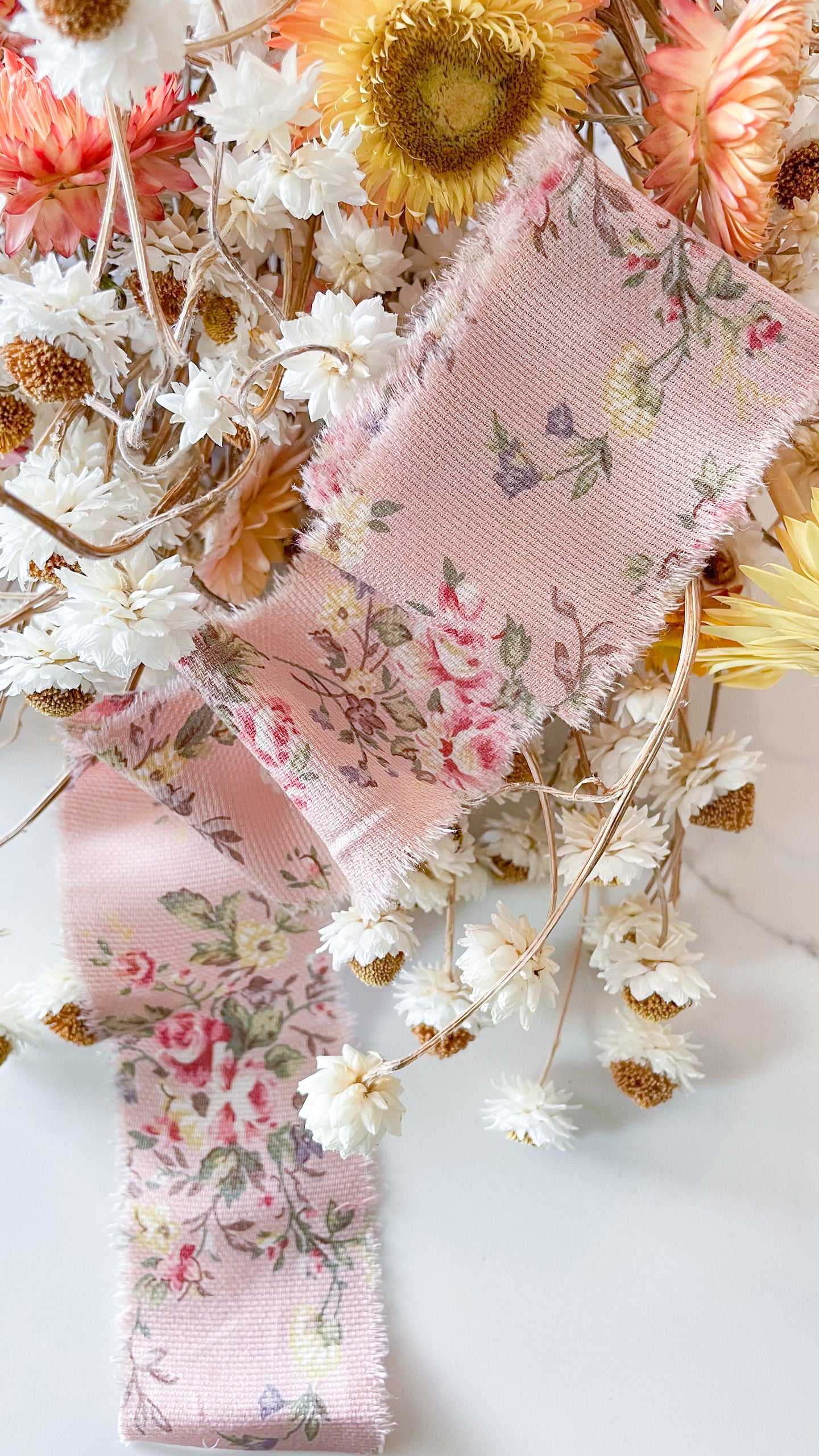 Dusty Pink Floral Ribbon