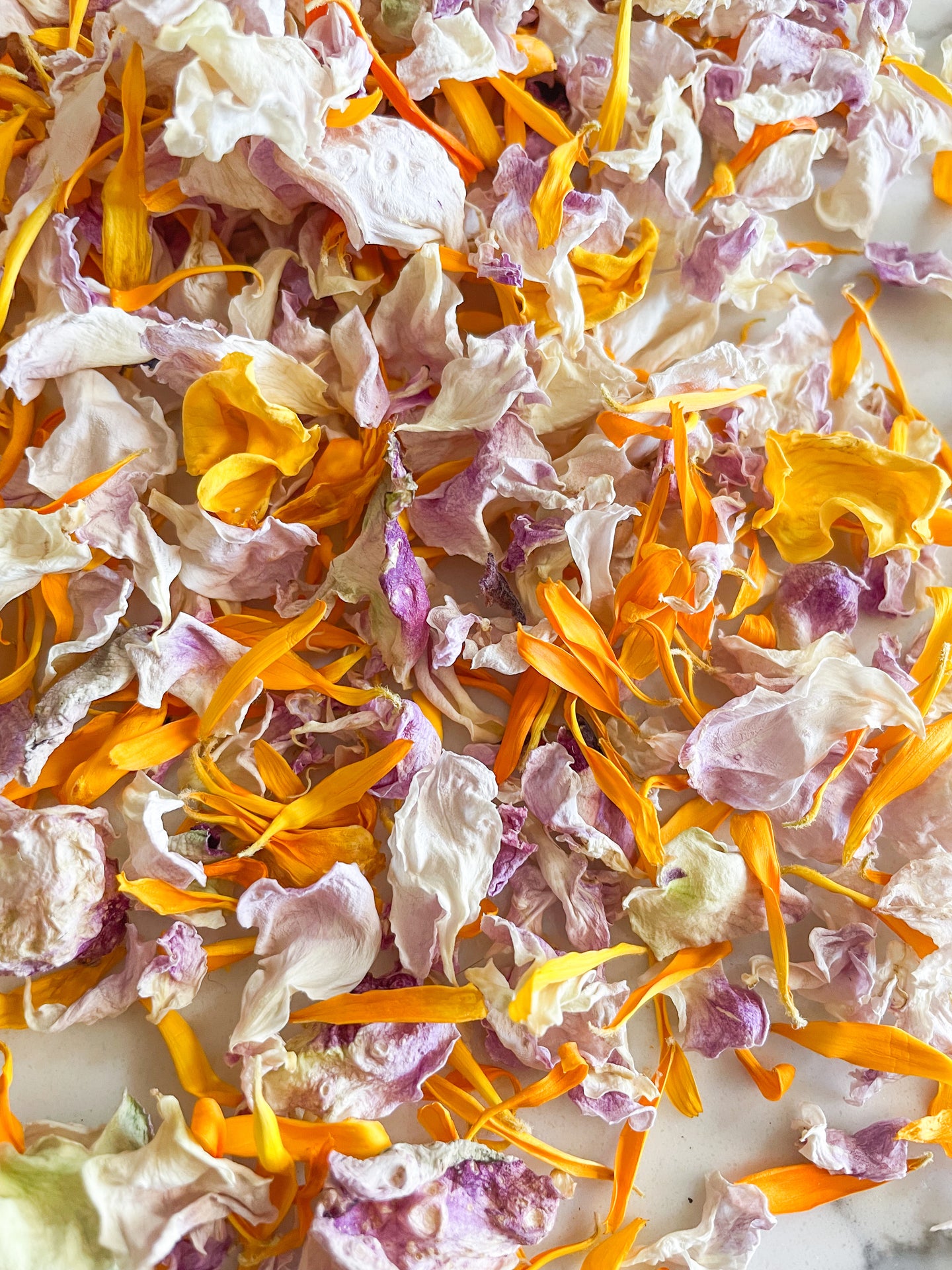 Pink/Yellow Dried Flower Confetti -Edibles mix